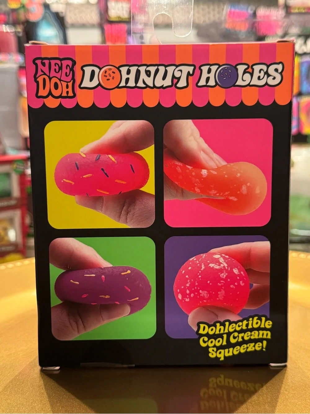 Nee Doh Donut Holes Squeeze Pack — Pink, Hot Pink, Orange, Purple